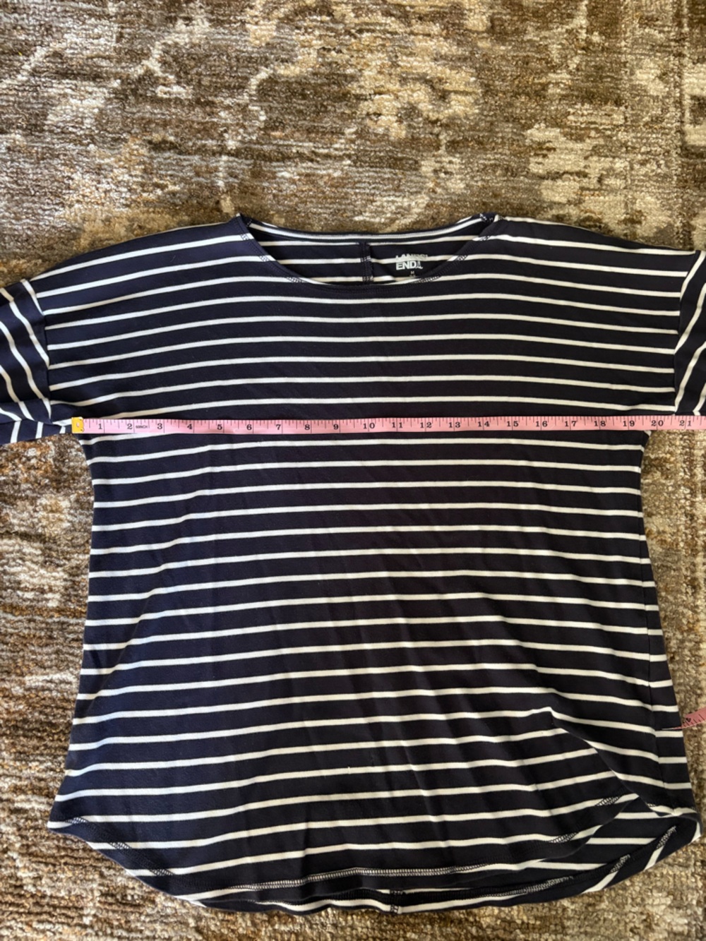 Lands End Striped Short-Sleeve Top size M